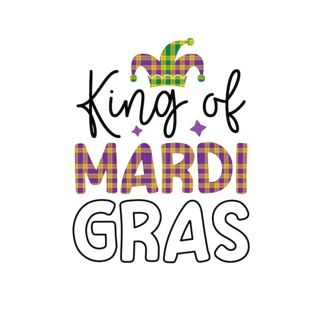 Vecteur le design du t-shirt de mardi gras svg