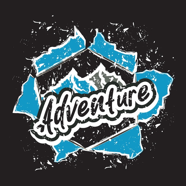 Vecteur le design du t-shirt sombre d'aventure