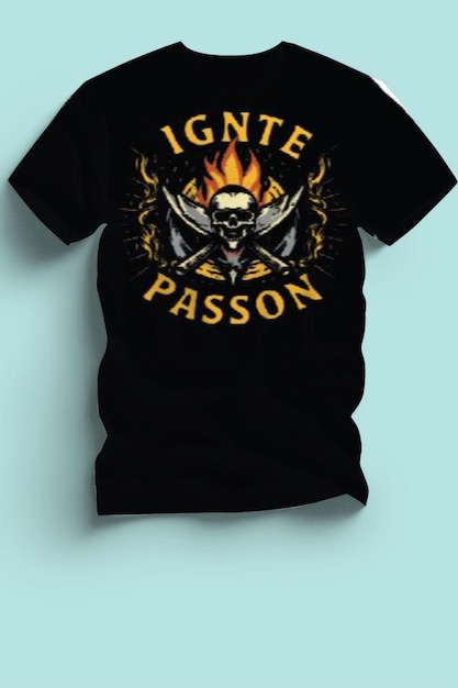 Vecteur le design du t-shirt de la typographie ignite passon