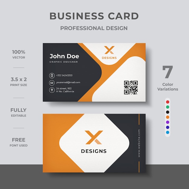 Design élégant de cartes de visite