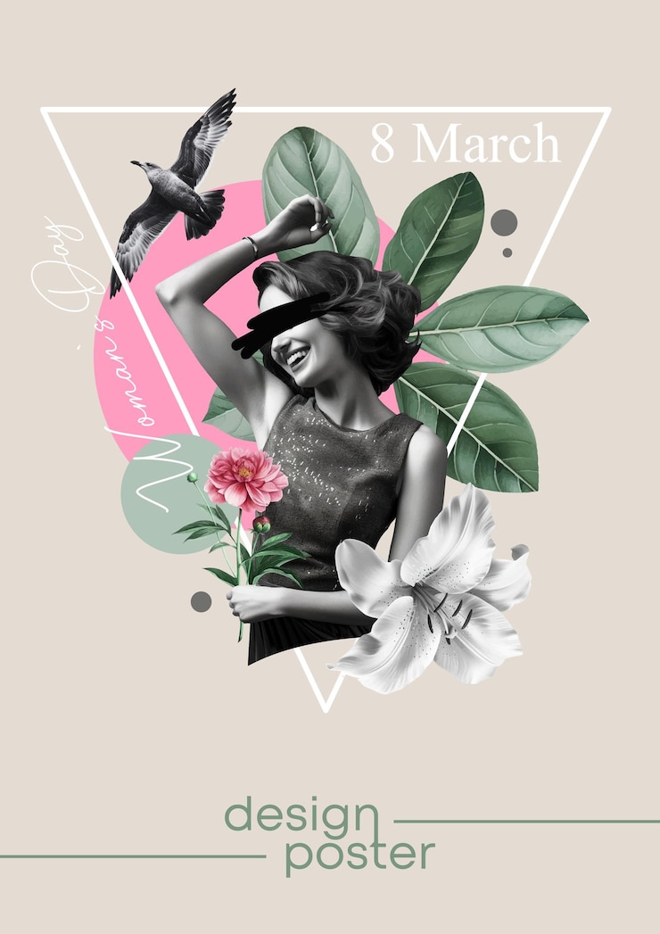 Vecteur design élégant pour la journée internationale de la femme du 8 mars