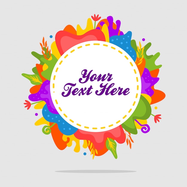 Design floral coloré pour invitation