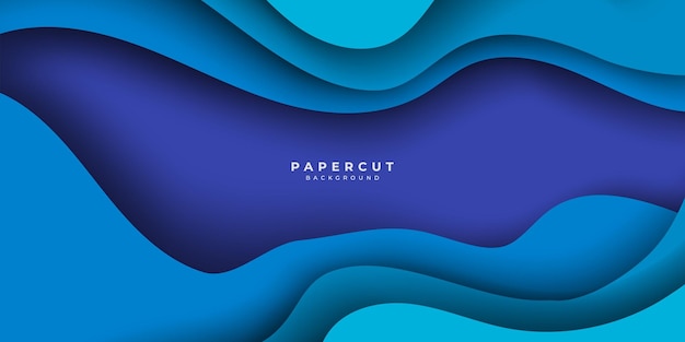 Design de fond abstrait origami bleu élégant papercut