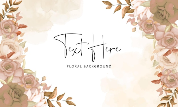 design de fond floral brun élégant