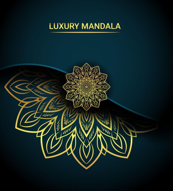 Design De Fond De Luxe Mandala Ornemental Doré