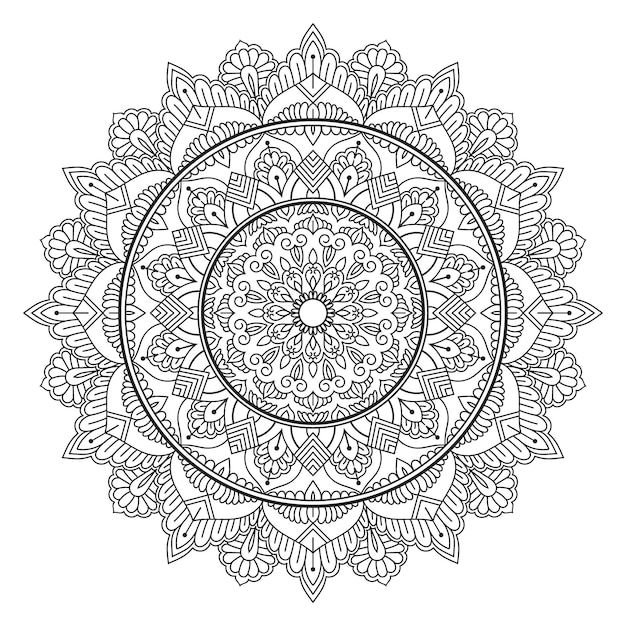 Design de fond de mandala floral Design ornemental