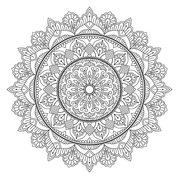 Design de fond de mandala floral Design ornemental