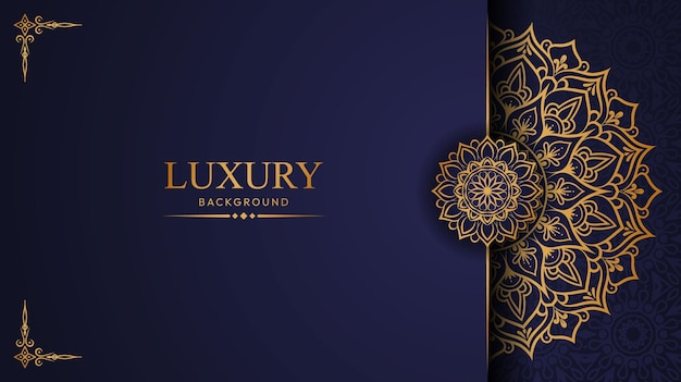 Design De Fond De Mandala De Luxe Avec Arabesque Islamique Dorée
