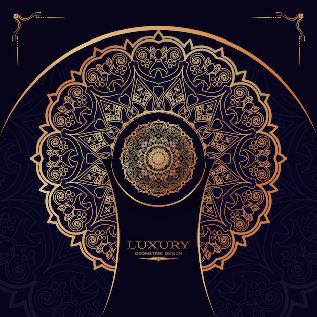 Design de fond de mandala de luxe