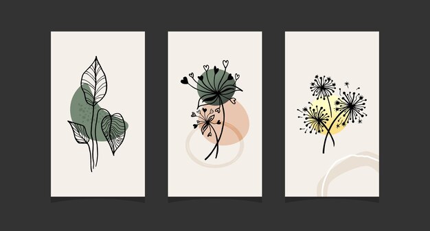 Design de fond moderne boho abstrait tendance