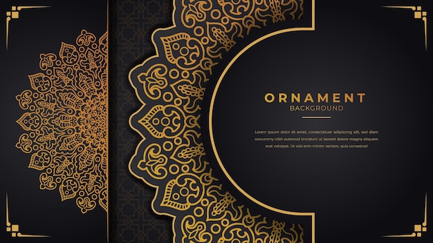 Vecteur design de fond ornement islamique mandala de luxe