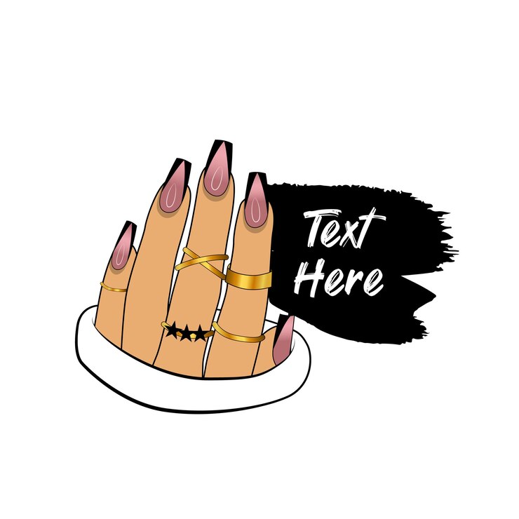 Vecteur le design glamour de l'art des ongles