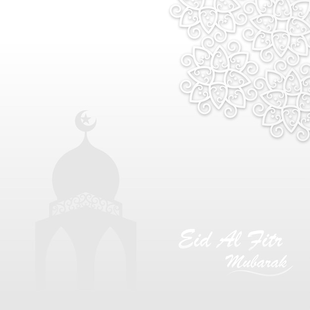 Vecteur design haut de gamme pour les célébrations musulmanes de l'eid al-fitr avec une composition carrée