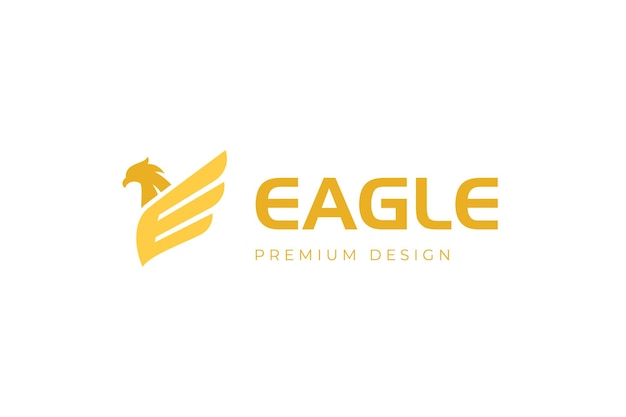 Vecteur design de l'icône du logo des ailes d'aigle avec la lettre initiale e symbole graphique pour la marque ou l'identité modèle de logo de marque