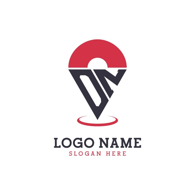 Design d'icône d'emplacement Logo DO Pinpoint moderne pour les applications de cartes de navigation et les entreprises basées sur l'emplacement