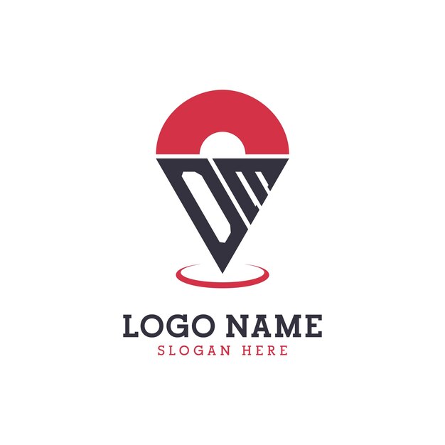 Design d'icône d'emplacement OM Logo moderne OM Pinpoint pour les applications de cartes de navigation et les entreprises basées sur l'emplacement