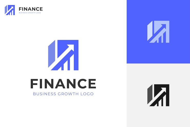 Vecteur design d'icône de logo d'investissement de construction d'entreprise avec graphique croissant et symbole de flèche pour modèle de logo financier