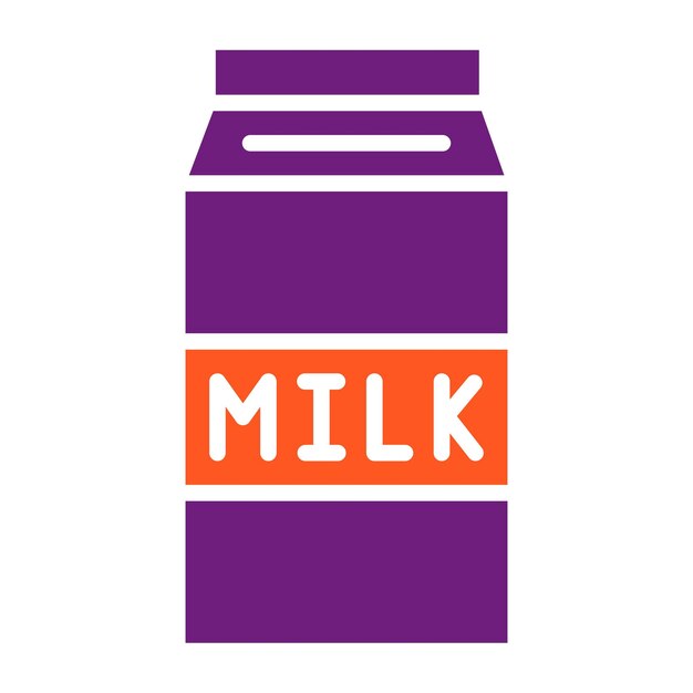 Design de l'icône vectorielle Illustration de lait