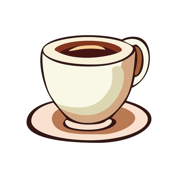 Design d'icône vectorielle d'une tasse de café ou de thé Icône plate colorée