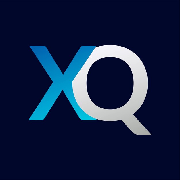 Vecteur design d'illustration du modèle de logo de la lettre xq