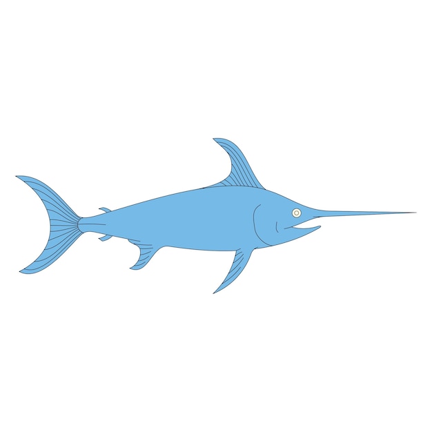 Vecteur design d'illustration vectorielle de poissons colorés de style vintage créatif 50