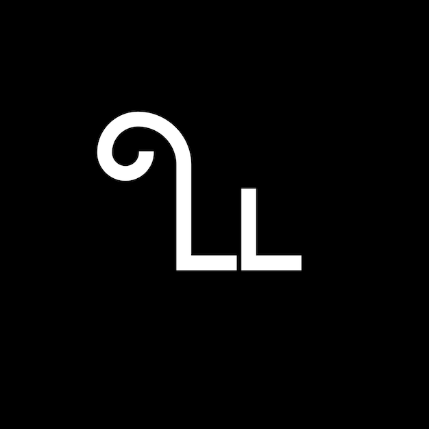 Vecteur design des lettres du logo ll les initiales des lettres de l'icône du logo ll la lettre abstraite ll le modèle de conception du logo minimal l le vecteur de conception des lettres avec des couleurs noires ll le logo