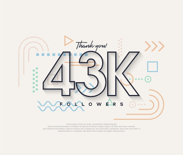 Design de ligne merci beaucoup aux 43k followers