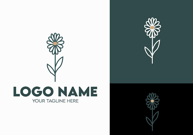 Design de logo botanique minimaliste moderne pour les entreprises avec des feuilles Monogramme créatif professionnel B