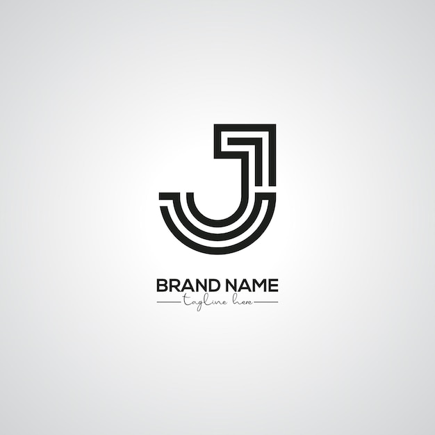 Design de logo créatif moderne en lettres J pour l'image de marque d'entreprise