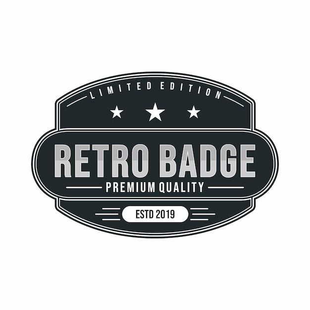 Vecteur design de logo d'étiquette rétro classique