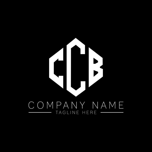 Vecteur design de logo de lettre ccb avec forme de polygone ccb polygone et forme de cube design de logo ccb hexagone modèle de logo vectoriel couleurs blanc et noir ccb monogramme logo d'entreprise et immobilier