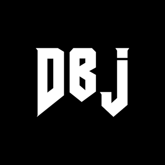 Design de logo de lettre DBJ pour une entreprise de technologie Design de logo DBJ combinaison de couleurs noir et blanc DBJ logo DBJ vecteur DBJ design DBJ icône DBJ alphabet DBJ typographie design de logo