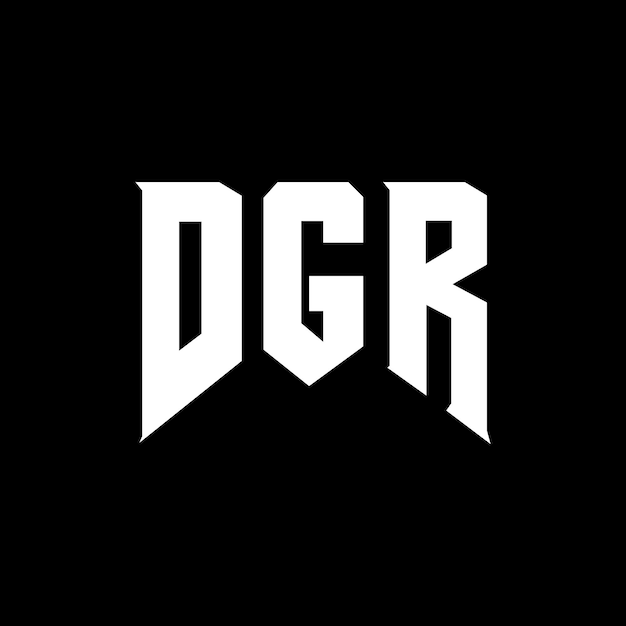 Design de logo de lettre DGR pour l'entreprise de technologie DGR logo design combinaison de couleurs noir et blanc DGR logo DGR vecteur DGR design DGR icône DGR alphabet DGR typographie logo design