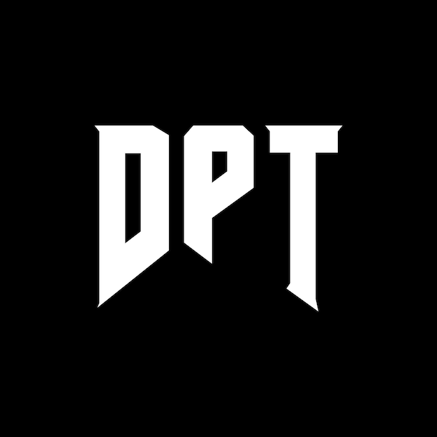 Design de logo de lettre DPT pour une entreprise de technologie Design de logo DPT combinaison de couleurs noir et blanc DPT logo DPT vecteur DPT design DPT icône DPT alphabet DPT typographie Design de logo