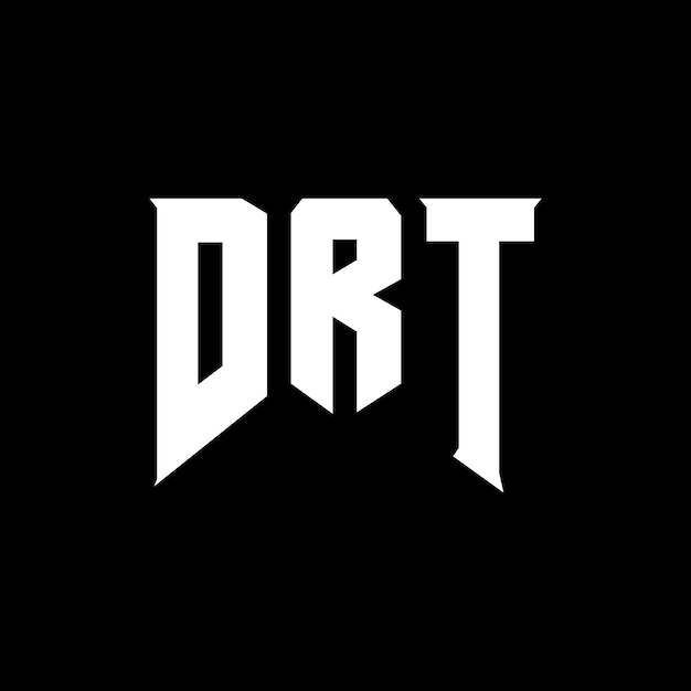 Design de logo de lettre DRT pour une entreprise de technologie DRT logo design combinaison de couleurs noir et blanc DRT logo DRT vecteur DRT design DRT icône DRT alphabet DRT typographie logo design