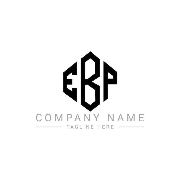 Design De Logo De Lettre Ebp Avec Forme De Polygone Ebp Polygon Et Forme De Cube Design De Logo Ebp Hexagone Modèle De Logo Vectoriel Couleurs Blanc Et Noir Ebp Monogramme Logo D'entreprise Et Immobilier