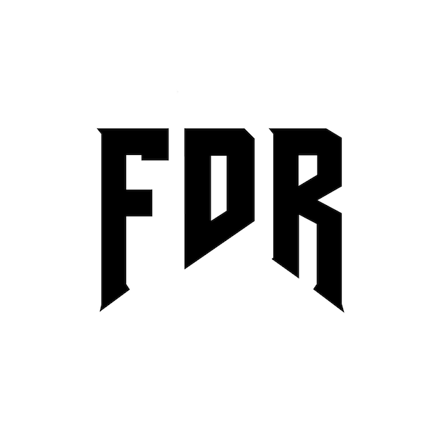 Design de logo de lettre FDR pour une entreprise de technologie Design de logo FDR combinaison de couleurs noir et blanc Logo FDR Vector FDR Design Icon FDR Alphabet FDR Typographie Design de logo