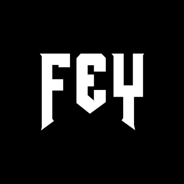 Design de logo de lettre FEY pour l'entreprise technologique FEY logo design combinaison de couleurs noir et blanc FEY logo FEY vecteur FEY design FEY icône FEY alphabet FEY typographie logo design