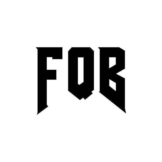 Design de logo de lettre FQB pour une entreprise de technologie Design de logo FQB combinaison de couleurs noir et blanc Logo FQB Vector Design FQB Icône FQB Alphabet Design de logo typographique FQB