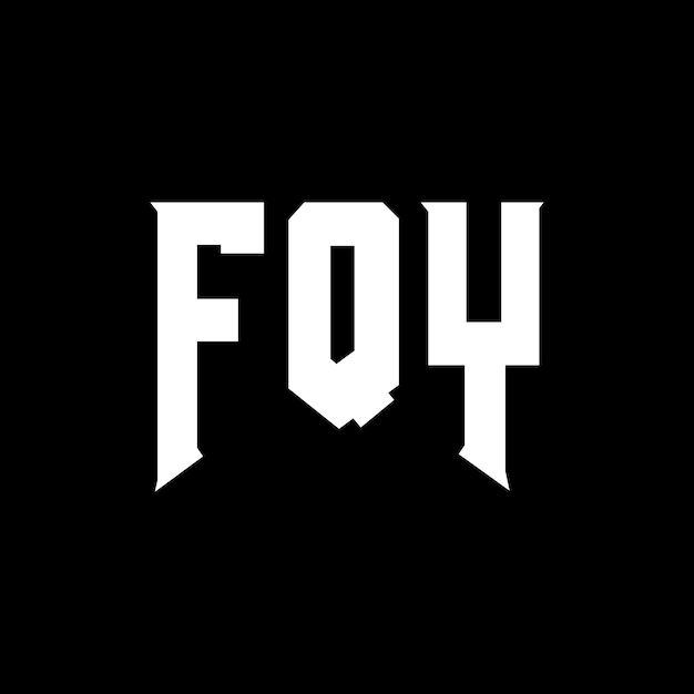 Design de logo de lettre FQY pour une entreprise de technologie Design de logo FQY combinaison de couleurs noir et blanc Logo FQY vecteur Design de logo Icon FQY Alphabet FQY typographie Design de logo