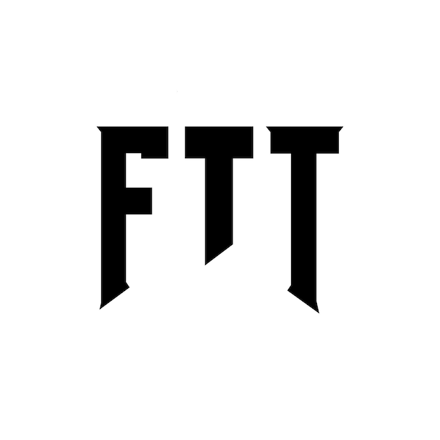 Design de logo de lettre FTT pour une entreprise de technologie Design de logo FTT combinaison de couleurs noir et blanc Logo FTT Vector FTT Design Icon FTT Alphabet FTT Typographie Design de logo