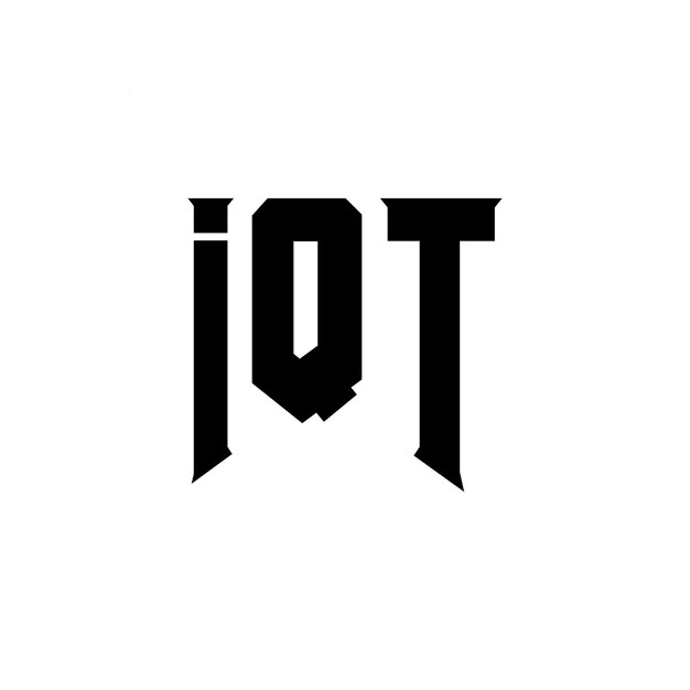 Design de logo de lettre IQT pour une entreprise de technologie Design de logo IQT combinaison de couleurs noir et blanc Logo IQT vecteur IQT design Icon IQT alphabet IQT typographie Design de logo