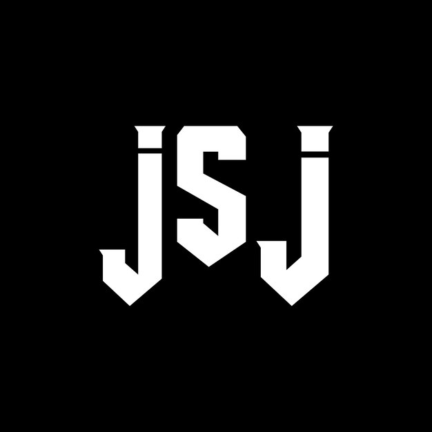 Design de logo de lettre JSJ pour une entreprise de technologie Design de logo JSJ combinaison de couleurs noir et blanc JSJ logo JSJ vecteur JSJ design JSJ icône JSJ alphabet JSJ typographie design de logo