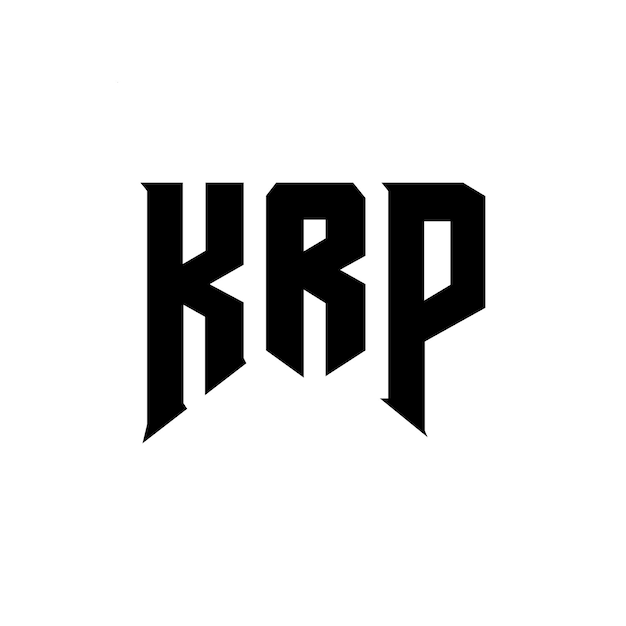 Design de logo de lettre KRP pour l'entreprise de technologie KRP logo design combinaison de couleurs noir et blanc KRP logo KRP vecteur KRP design KRP icône KRP alphabet KRP typographie design de logo