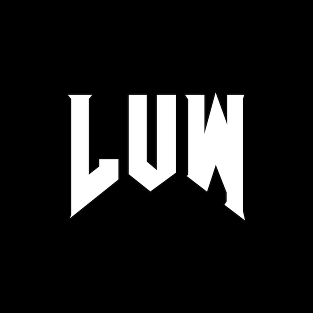 Design de logo de lettre LUW pour une entreprise de technologie Design de logo LUW combinaison de couleurs noir et blanc Logo LUW vecteur LUW design Icône LUW alphabet Logo de typographie LUW