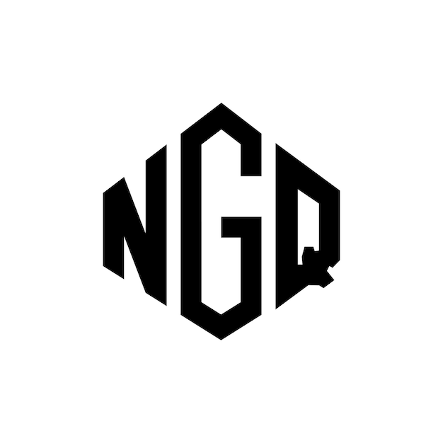 Vecteur design de logo de lettre ngq avec forme de polygone ngq polygone et forme de cube design de logo ngq hexagone modèle de logo vectoriel couleurs blanches et noires ngq monogramme logo d'entreprise et immobilier