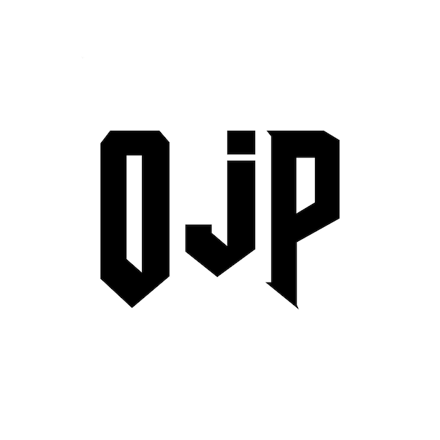 Design de logo de lettre OJP pour une entreprise de technologie OJP logo design combinaison de couleurs noir et blanc OJP logo OJP vecteur OJP design OJP icône OJP alphabet OJP typographie design de logo