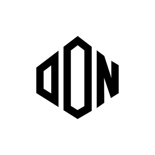 Design de logo de lettre OON avec forme de polygone OON design de logo en forme de polygon et de cube OON modèle de logo vectoriel hexagonal couleurs blanc et noir OON monogramme logo d'entreprise et immobilier