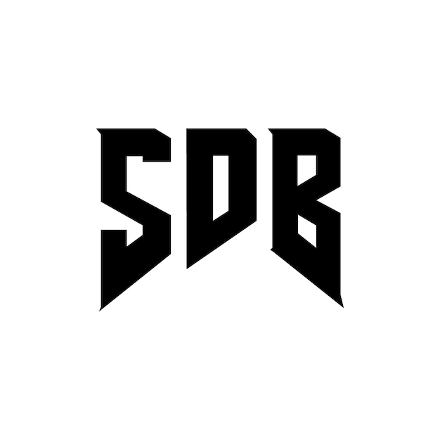 Design de logo de lettre SDB pour une entreprise de technologie Design de logo SDB combinaison de couleurs noir et blanc Logo SDB vecteur SDB design Icône SDB alphabet Design de logo typographie SDB