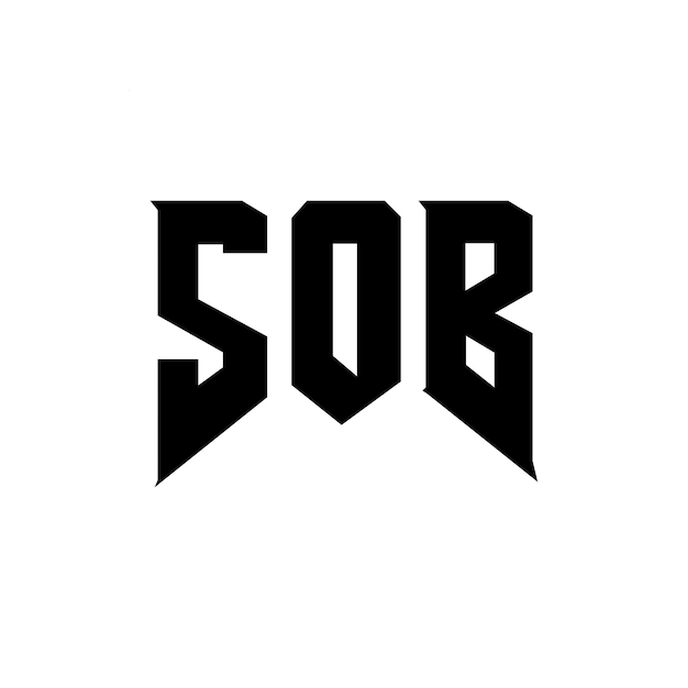 Design de logo de lettre SOB pour une entreprise de technologie Design de logo SOB combinaison de couleurs noir et blanc Logo SOB vecteur Design de logo logo icône SOB alphabet Design de logo typographie SOB